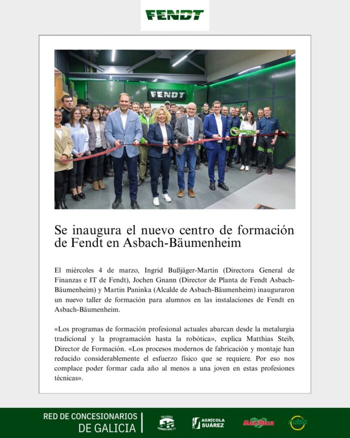 Fendt inaugura un nuevo centro de formación en Asbach-Bäumenheim